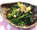 A picture of step 5 of Japanese Fried Spinach with Aburaage.