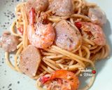 Foto langkah ke 7 dari resep Spaghetti Tomat Udang.
