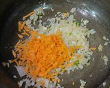 A picture of step 1 of Egg Drop Lemon Coriander Soup.