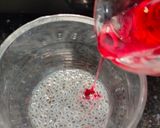 A picture of step 3 of Rose Sabja Lemonade.