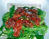 Foto langkah ke 4 dari resep Rujak kangkung sambel asem.