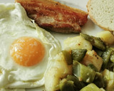 Foto del paso 3 de la receta: Judía Verde salteada, Huevo frito y Panceta