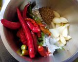 A picture of step 1 of Fresh Red Chilli Chutney.