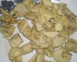A picture of step 1 of Mexican cheese pasta.