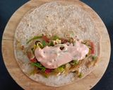 A picture of step 6 of Vegetable Wraps.