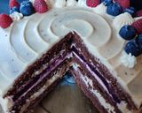 Áfonyás karamelltorta"félpucéran" gluténmentesen recept fázis 13 fotója