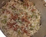 A picture of step 3 of Matar pulao.
