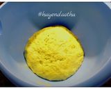 Hình bước làm 1 của món Bánh bao sữa Matcha nhân custard