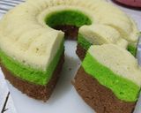 Foto langkah ke 3 dari resep Bolu kukus coklat pandan.