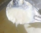 A picture of step 2 of Milk Cake/kalakand (phitkari/alum powder).