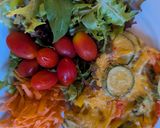 A picture of step 3 of Crustless roasted vegetable quiche.