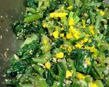 A picture of step 6 of Turnip Greens Salad with Toasted Sunflower Seeds.