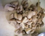 A picture of step 1 of Spaghetti with mushroom#themechallenge.