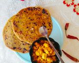 A picture of step 1 of MAIZE FLOUR MISSI ROTI / Makki ka PARATHA 😋.