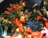 A picture of step 3 of Lasooni Paneer A thick gravy flavourful Paneer Dish.