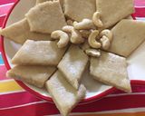 A picture of step 8 of Kaju katli.