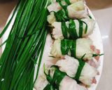 Hình bước làm 1 của món Canh bắp cải cuộn thịt