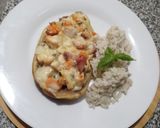 Foto del paso 3 de la receta: Berenjena rellena con pechuga sobrante