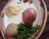 A picture of step 1 of Aloo piaz pakora.