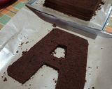 Foto langkah ke 5 dari resep Monogram cake - Letter Cake "A" || Birthday cake.