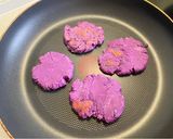 A picture of step 3 of Rice Flour Purple Sweet Potato Pancakes.
