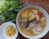 Hình bước làm 5 của món Bún riêu tôm thịt đơn giản