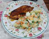 Foto del paso 6 de la receta: Pechuga con ensalada. Excelente para vianda saludable