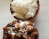 A picture of step 9 of Chevon served with coconut rice#myricedish.