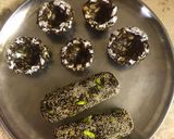A picture of step 10 of Khajur Dryfruit roll and katori.