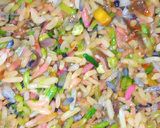 A picture of step 6 of Rainbow fried rice.