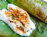 Foto langkah ke 6 dari resep Nasi Bakar Ayam Suwir Kemangi.