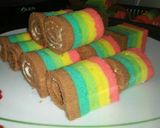 Foto langkah ke 15 dari resep Mini Rainbow Roll Cake.