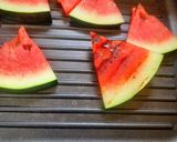 A picture of step 2 of Summer Fruit Salad with Grilled Muskmelon and Watermelon.