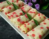 Foto langkah ke 6 dari resep Dadar gulung polka pisang coklat.