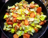 Foto langkah ke 6 dari resep Tumis tahu kuning,Wortel&Jamur Kancing tanpa minyak~diet friendly✨.