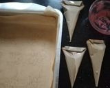 A picture of step 4 of Firni stuffed Rice flour Deco roll cake.