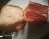 Foto del paso 1 de la receta: Mollete de jamón con tomate, aceite de oliva y ajo