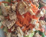 Foto del paso 3 de la receta Ensalada con pollo empanado con avena