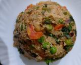 A picture of step 3 of Oats Upma.