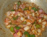 A picture of step 3 of Chilli Chicken.