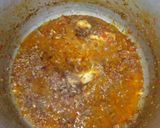 A picture of step 2 of Lobia qeema (white beans).