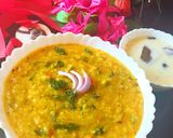 A picture of step 4 of Kathiyawadi masala khichadi.