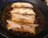A picture of step 5 of Turon Filipino Banana Lumpia Dessert.