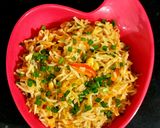 A picture of step 4 of Mexican fried rice.