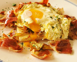 Foto del paso 5 de la receta: Tosta de Alcachofas fritas, Huevo roto y Jamón ibérico