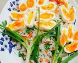 Hình bước làm 3 của món Cơm rang trứng cuộn