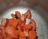 A picture of step 1 of Beetroot and carrot soup.