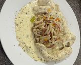 Foto del paso 4 de la receta: Pasta en salsa Bechamel y pollo