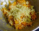 A picture of step 4 of Orange barfi.