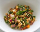 รูปขั้นตอนการทำที่ 3 ของ ลาบไก่ทรงเครื่อง (สูตรเจ็บจี๊ด)
